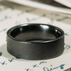 Aerodyne-Noir-mens-brushed-black-titanium-wedding-band