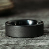 Aerodyne-Noir-mens-brushed-black-titanium-wedding-band