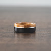 (In Stock) Louisiana Bogwood Ring & Offset Sterling Silver with Navy Air Force Uniform - Size 10.75 | 9mm Wide