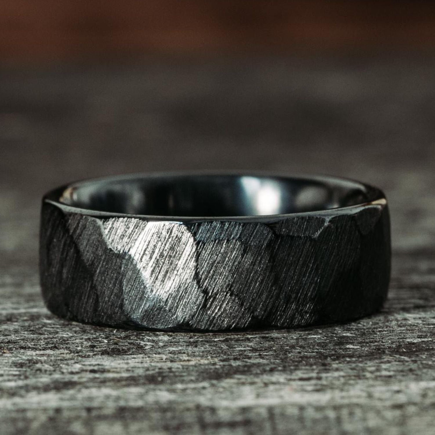 Engraved shops black titanium Men’s ring. Size 9