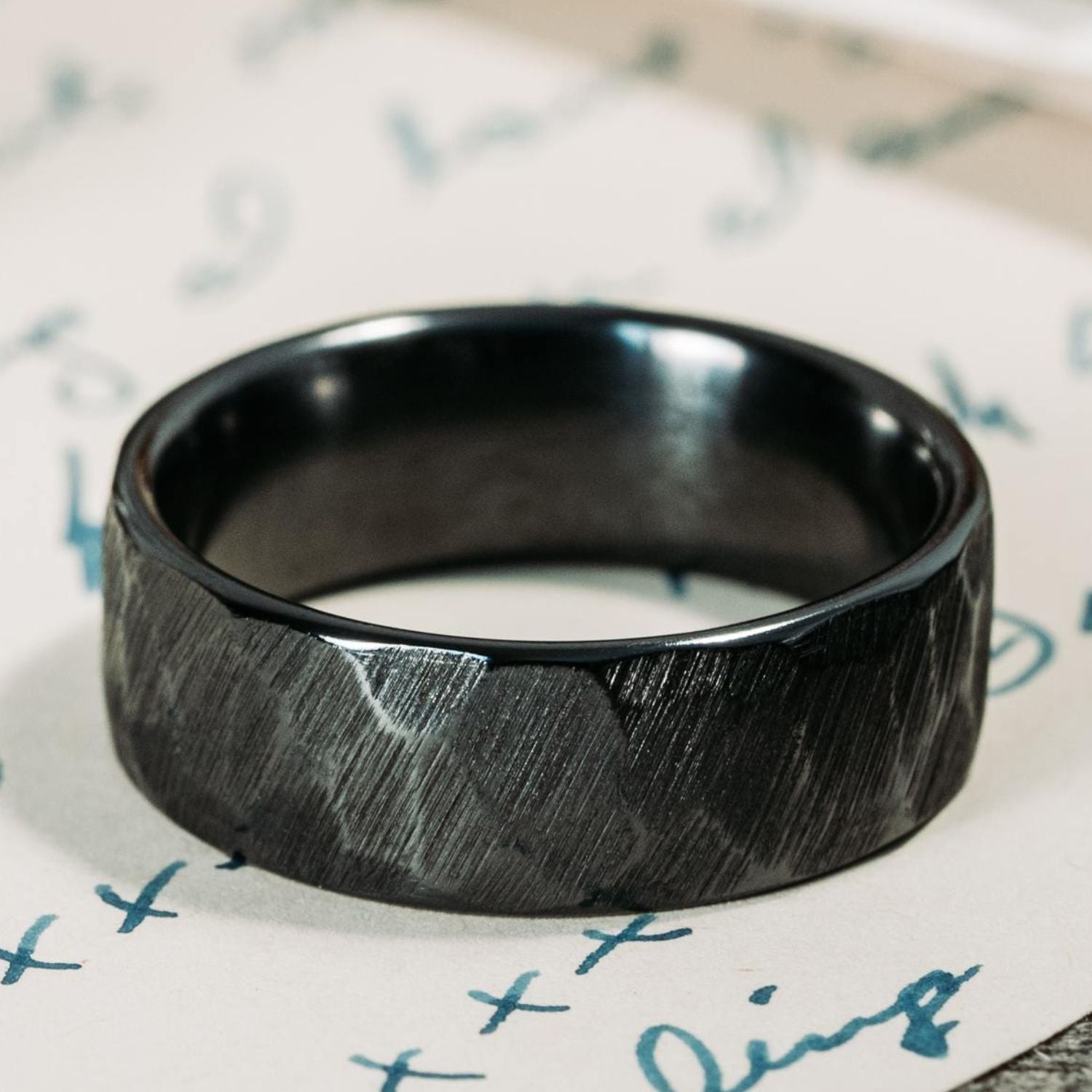 Men's Force Flex Wedding Band in Black | Size 8 | Silicone Ring | Modern Gents Trading Co