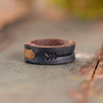 Arrows Leather Ring | Stone Blue