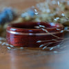 (In-Stock) Bloodwood Ring with Offset Sterling Silver - Size 10 | 8mm Wide