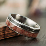 DinoStar-dinosaur-bone-meteorite-titanium-mens-wedding-band