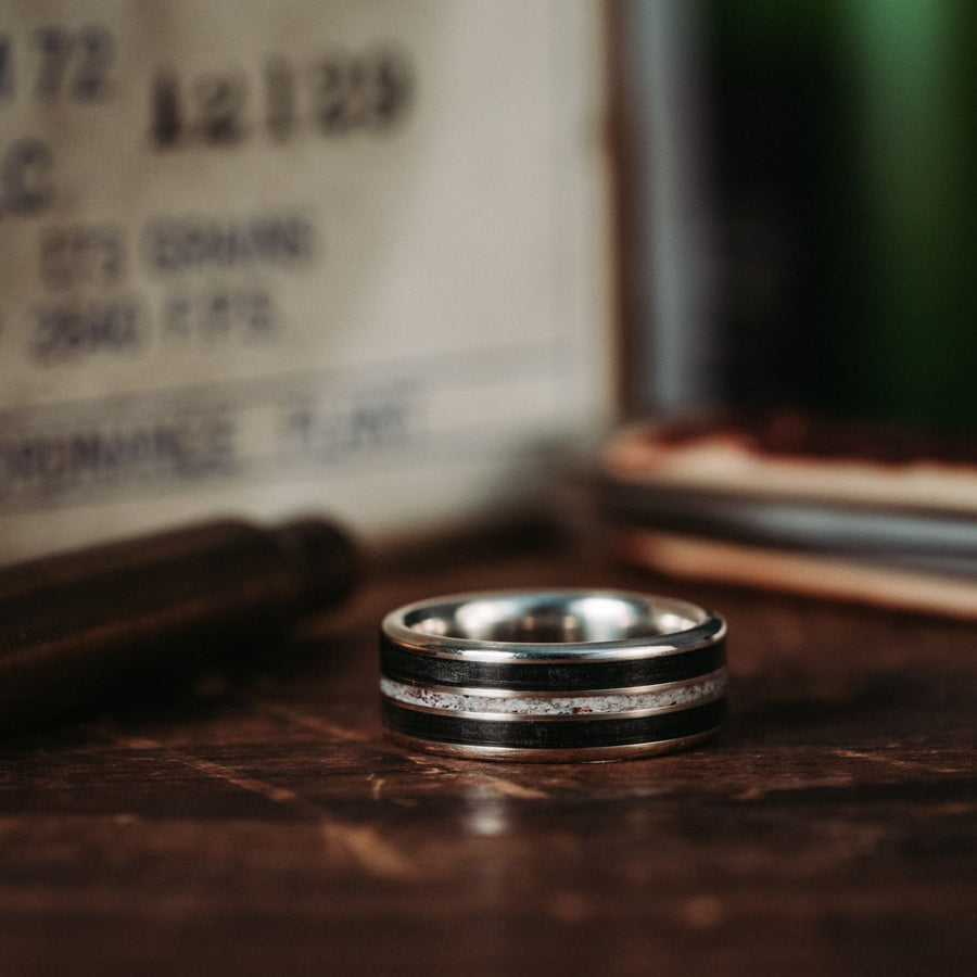 ::Shown in 10k White Gold | 8mm Wide