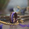 The Maiden | Women's Walnut Wood Wedding Band with Lavender & Metal Inlay