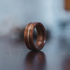 (In-Stock) Antique Walnut Wooden Ring & Sterling Silver - Size 9.25 | 8mm Wide