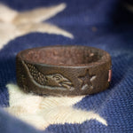 "Join, or Die" Leather Ring | Dark Olive