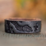 "Join, or Die" Leather Ring | Stone Blue