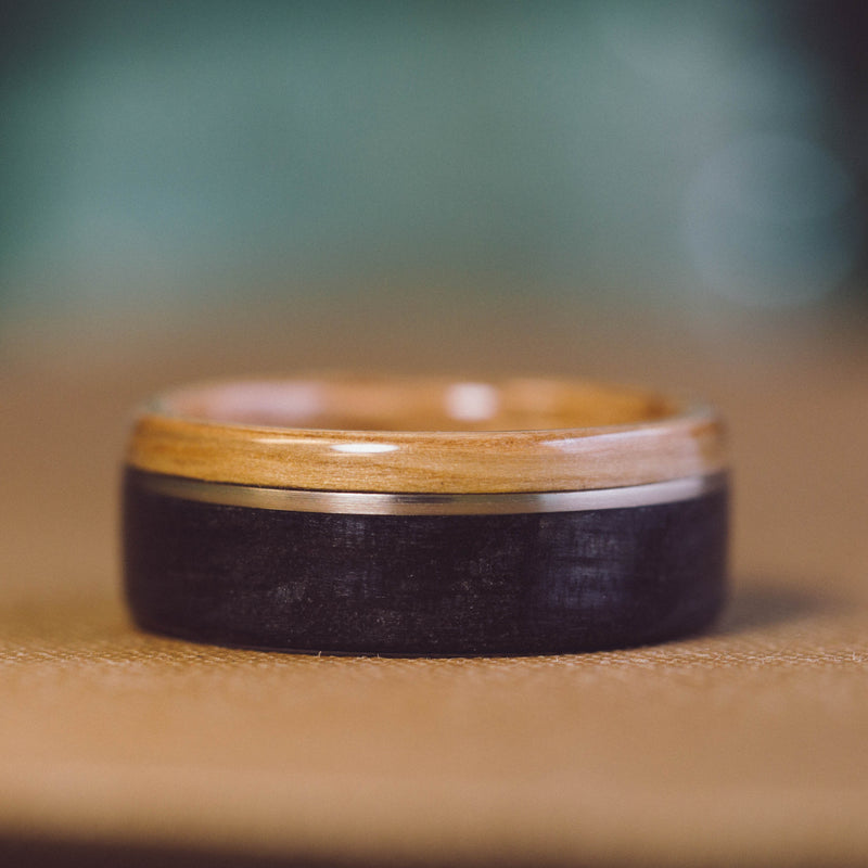 (In-Stock) The Highball Whiskey Barrel Ring - Yellow Gold