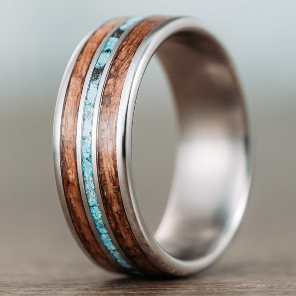 Mens turquoise wedding deals rings