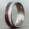     The-High-Country-antique-walnut-elk-antler-titanium-mens-wedding-band