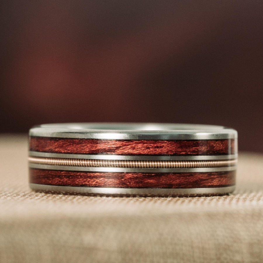 The-Lucy-copper-guitar-string-bloodwood-titanium-mens-wedding-band