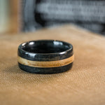 The Whiskey Double | Men's Whiskey Barrel Wood Wedding Band