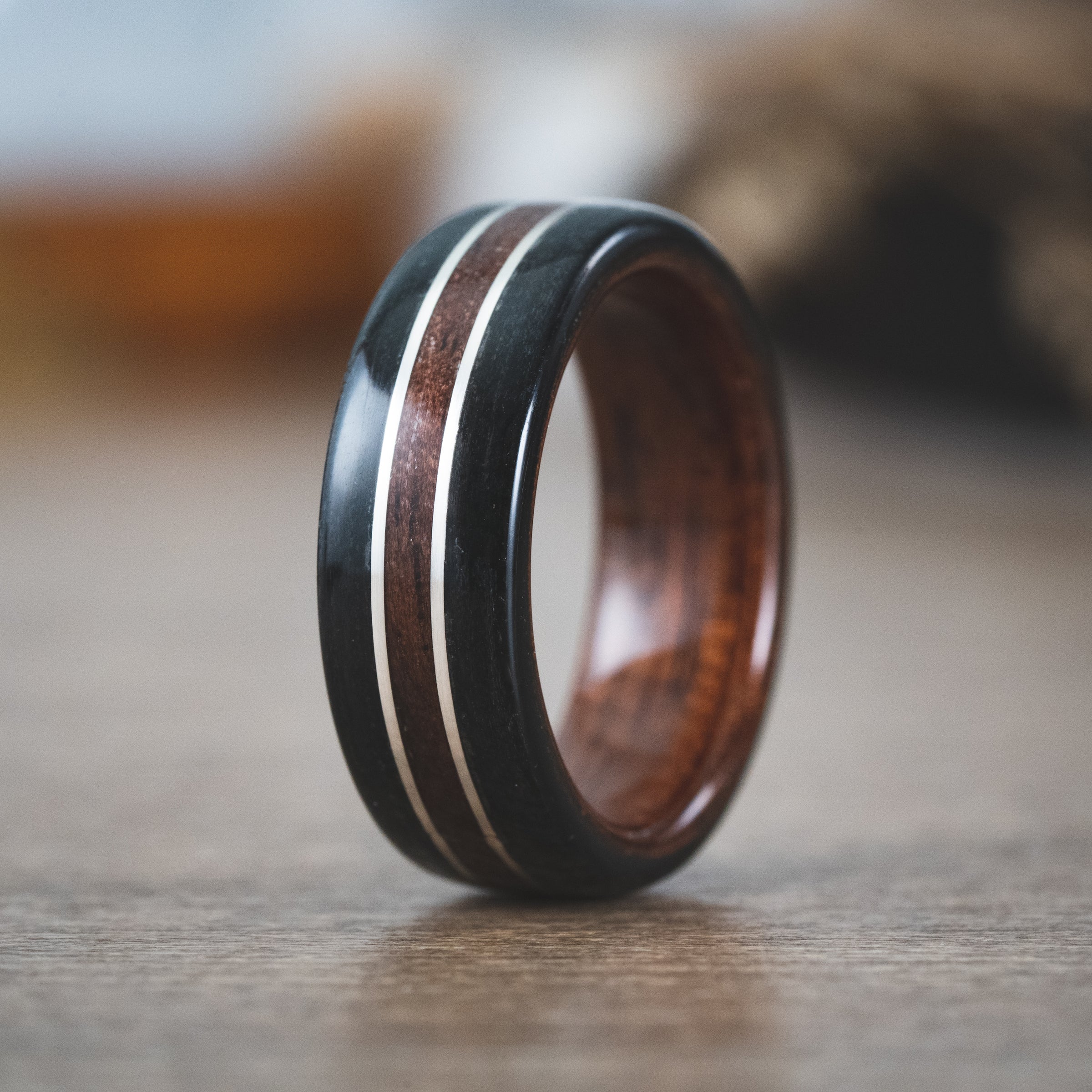 Weathered whiskey barrel 2025 ring