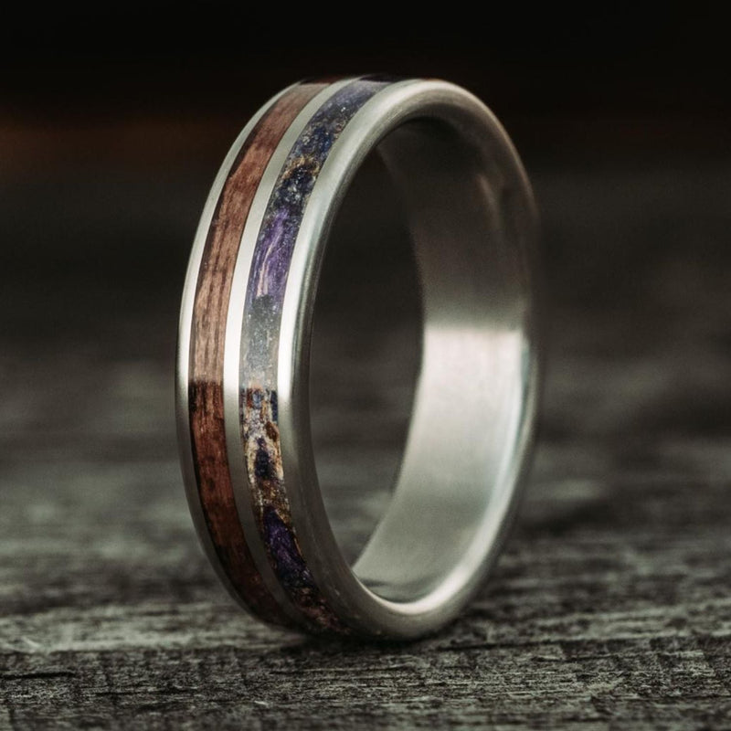 Wynds-Quest-sea-lavender-antique-walnut-titanium-mens-wedding-band