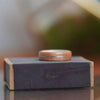 (In-Stock) Pink Ivory Wooden Ring & Holly Liner with Centered Sterling Silver - Size 6.5/5.5mm Wide