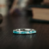 The O'Keeffe | Women's Titanium and Turquoise Ring