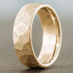 The Apollo | 7mm & 8mm Men's Hammered Yellow Gold Wedding Band